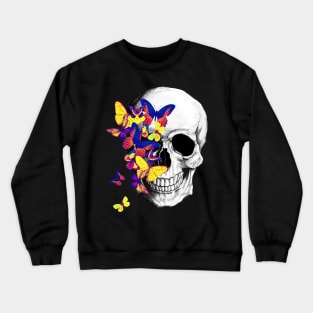 Tribe Skull With Butterflies Crewneck Sweatshirt